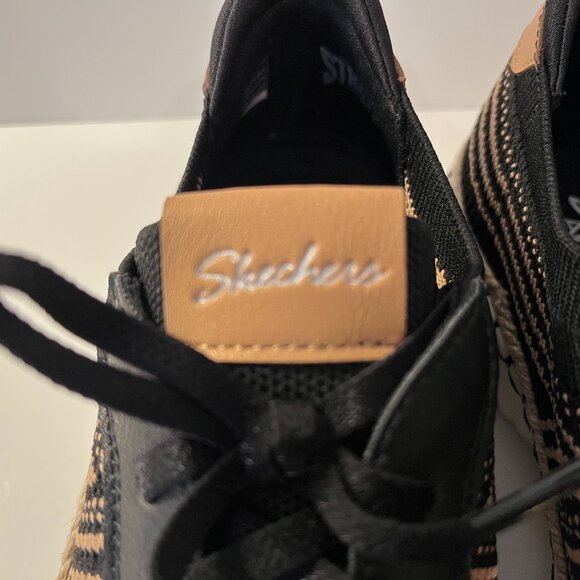 SKECHERS Wilshire Blvd Bellevue Sneakers Black STRETCHFIT MEMORY FOAM Womens 8.5 - Picture 5 of 10